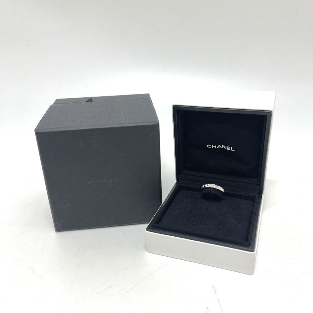CHANEL J11871 Coco Crush Full Diamond Ring, 18K White Gold, Women's, Silver, Like New — Like New