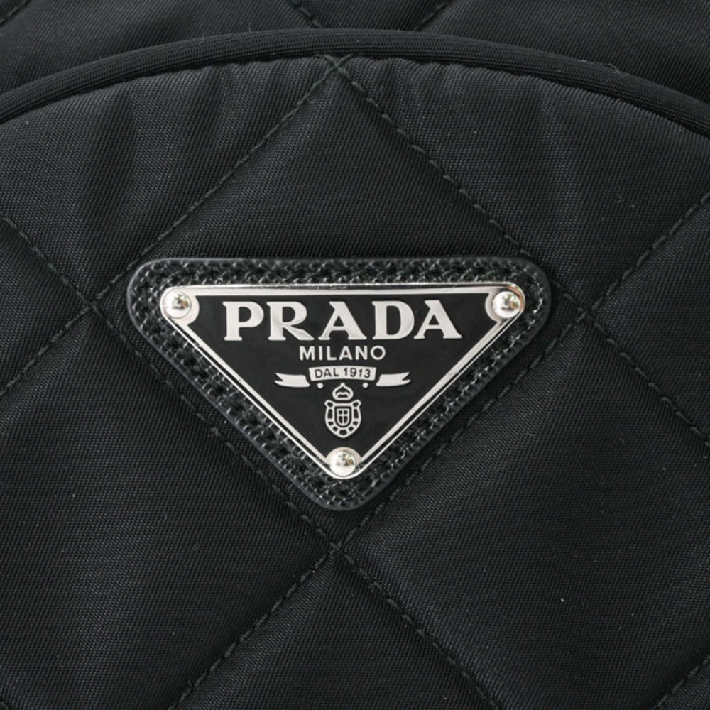 PRADA Triangle Backpack for Women, Black, 1BZ066 — Like New