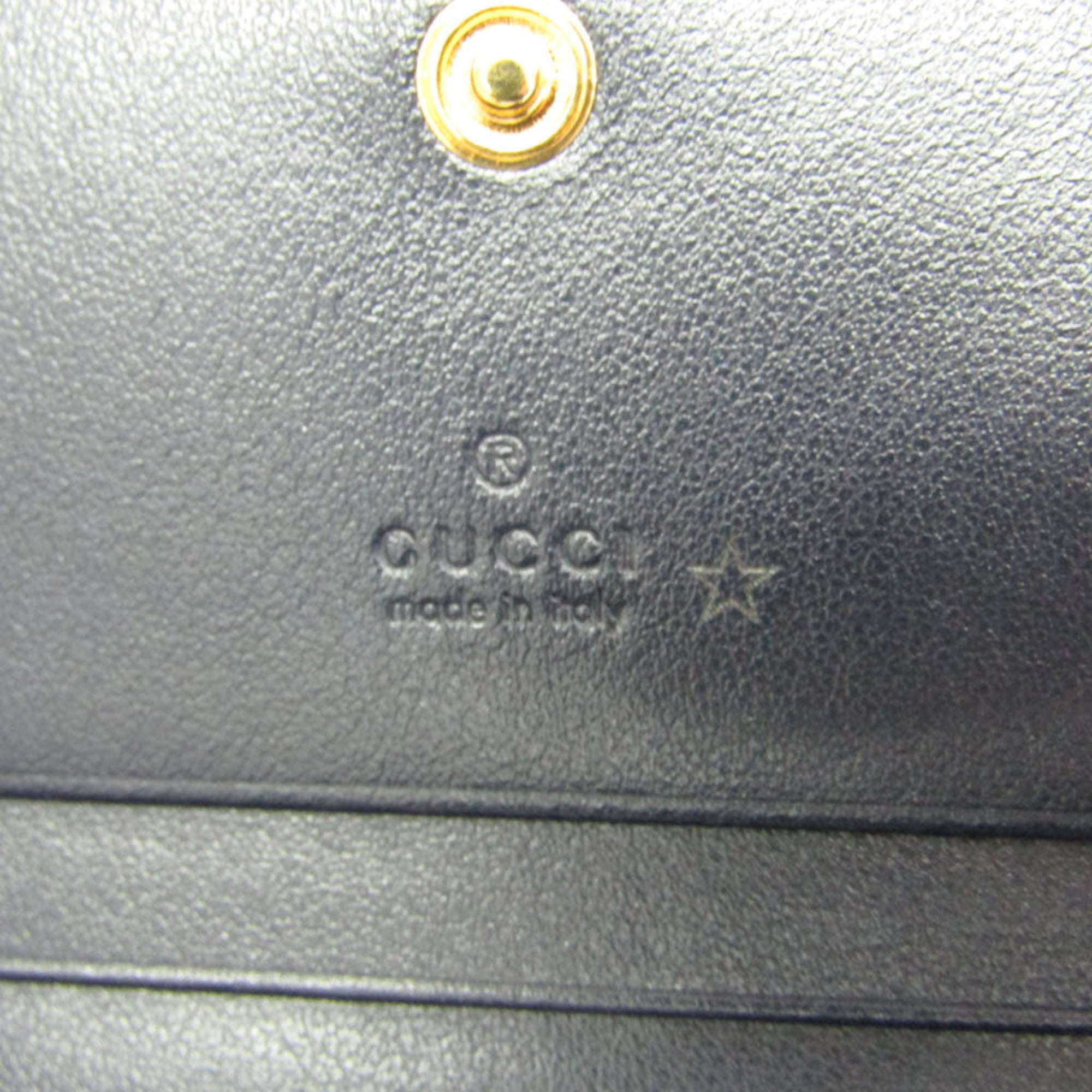 Gucci Horsebit 1955 Mini Wallet 621887 Women's Canvas,Leather Wallet (bi-fold) Beige,Black