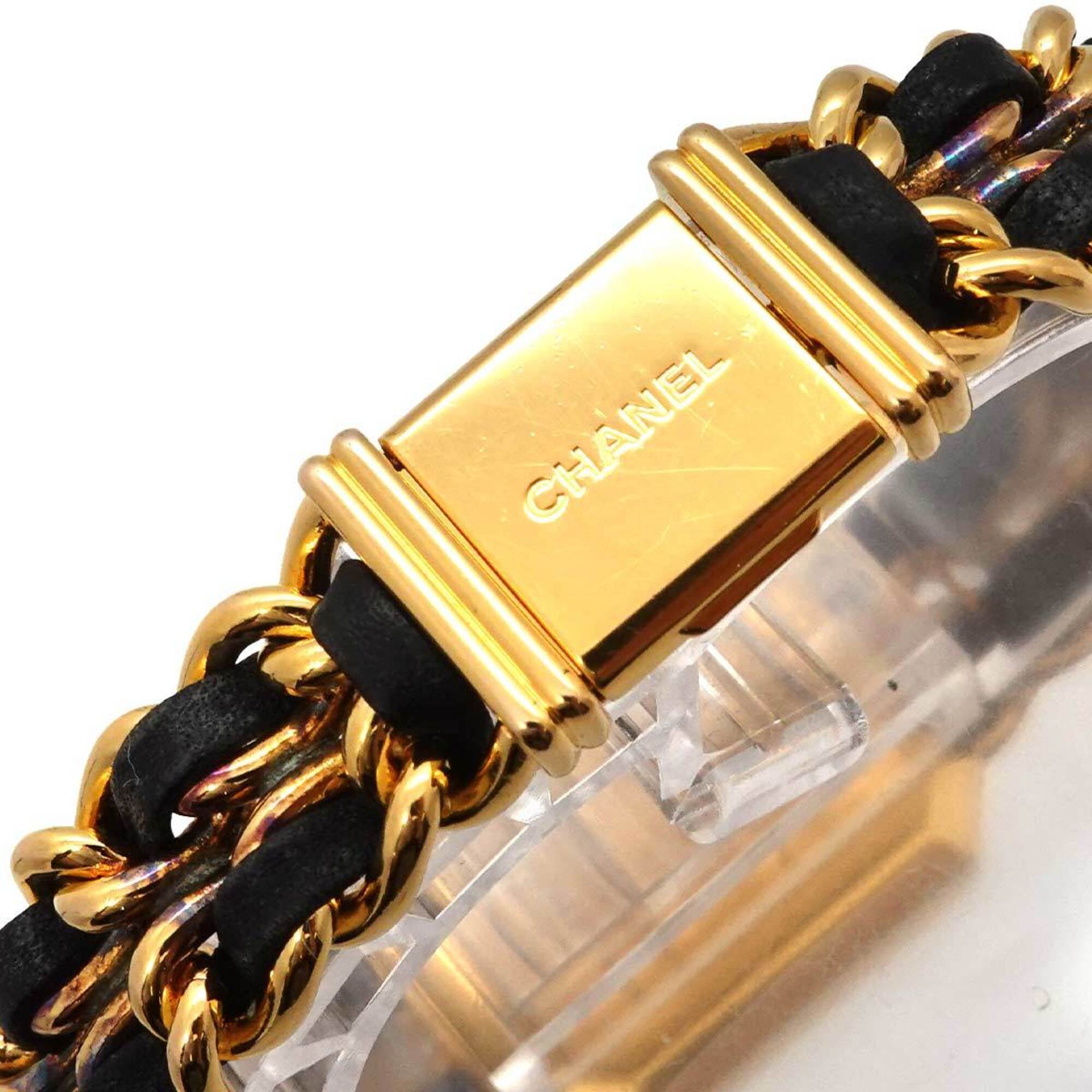 Chanel Premiere H0001 Women's Watch, Size M, Black & Gold, Quartz Movement — Very Good