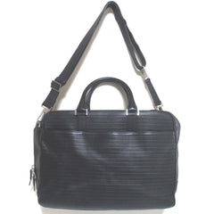 DIOR HOMME Leather Briefcase Business Bag with PC Pocket, Black, Men's — Like New
