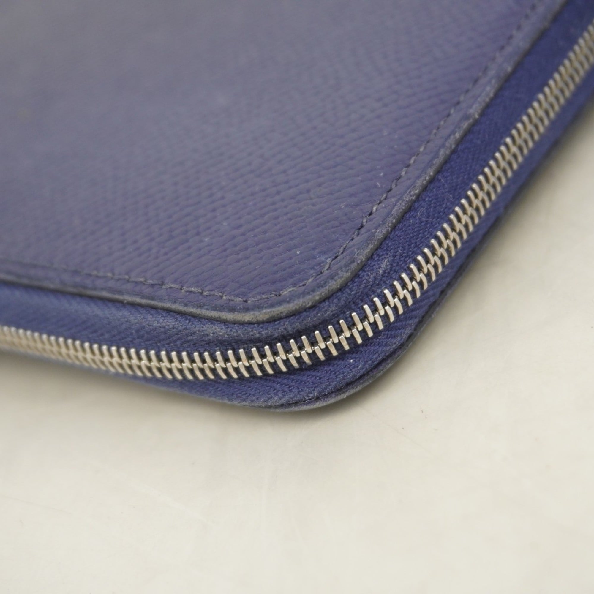 Hermes Hermès Azap Long Silk In Epsom Leather Wallet, Blue Ankle, C Stamp, Women's, P2154602