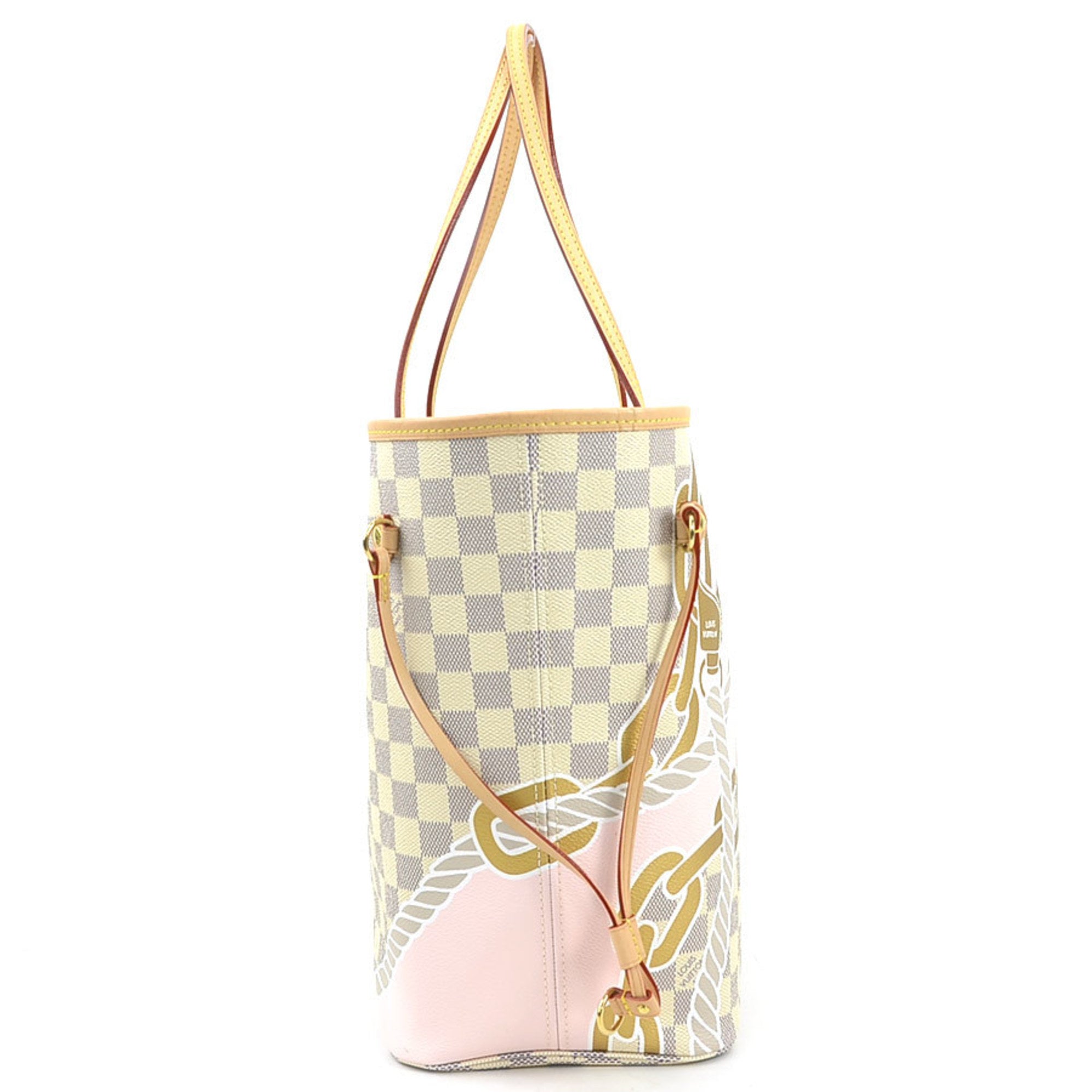LOUIS VUITTON Handbag Nautical Damier Azur Neverfull MM Canvas Ivory Women's N40471 90108a — Like New