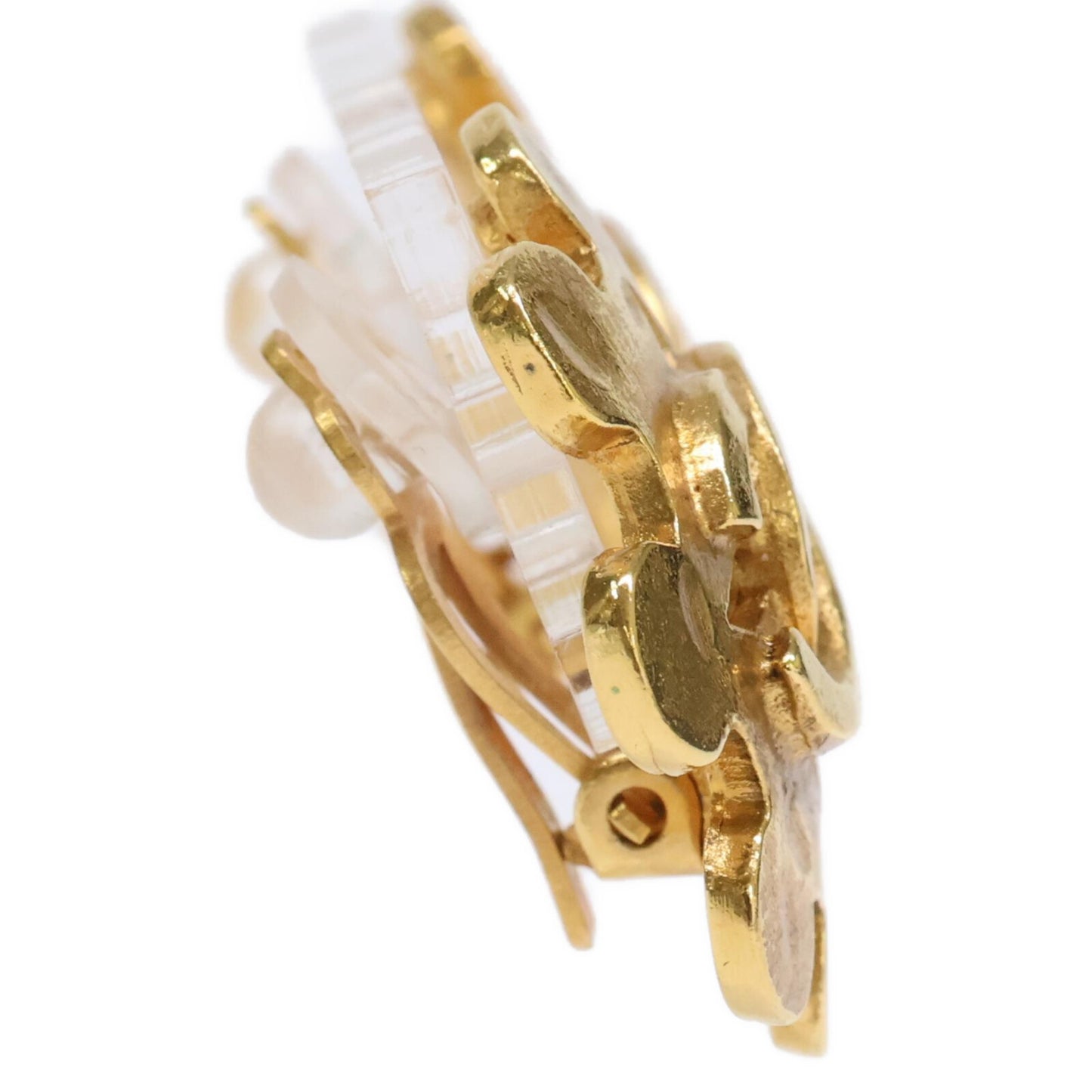 CHANEL 94P Coco Mark Earrings, Gold, Women's