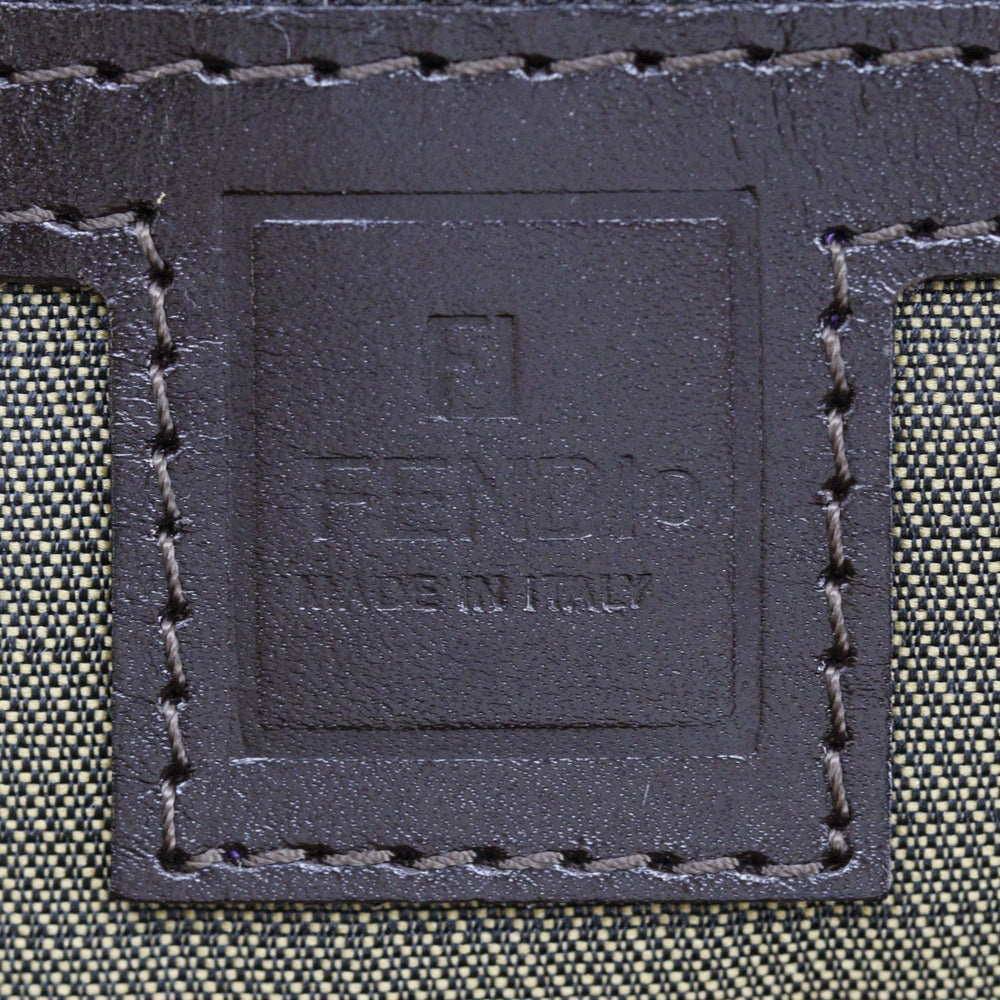 Fendi Zucca Business Bag, 2-Way Shoulder Nylon Canvas, Brown, 2-Way, A4 Size, Unisex — Like New