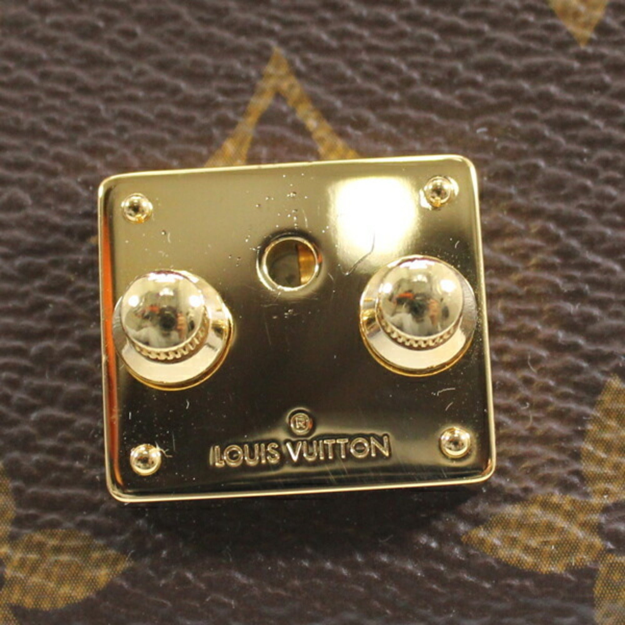 Louis Vuitton Women's Trifold Wallet, Portefeuille Pallas Compact, Monogram, Brown and Red, M67478, LOUIS VUITTON Wallet & Coin Purse, TK1780