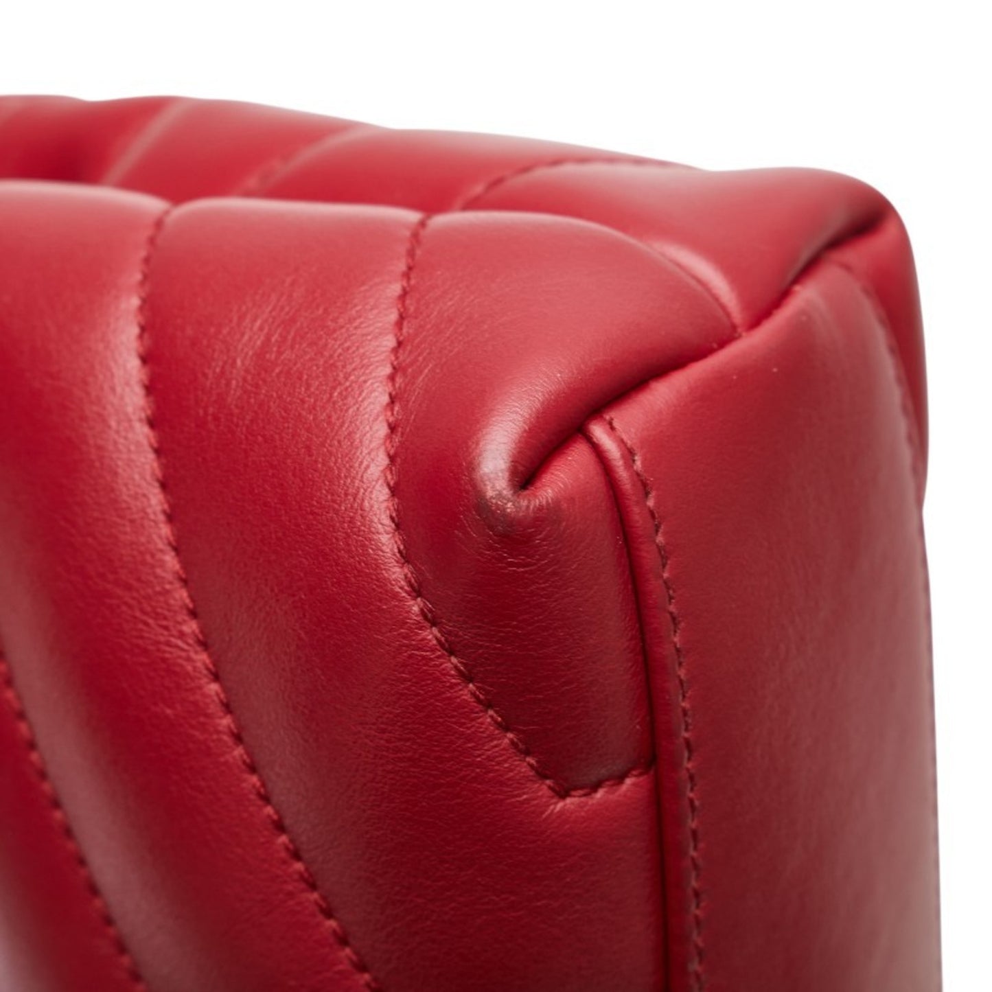 Saint Laurent YSL Logo Lulu Toy Bag Shoulder 467072 Wine Red Leather Women's SAINT LAURENT