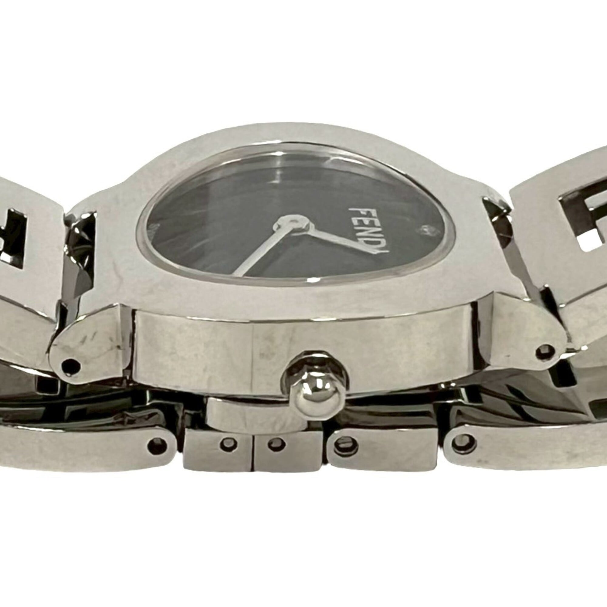FENDI 3050L Logo Motif Stainless Steel Quartz Watch Silver 31341 — Good