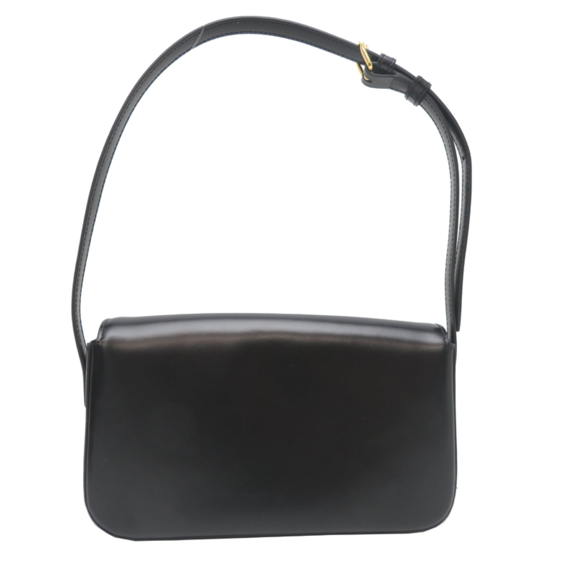 Celine Triomphe Women's Shoulder Bag 194143BF4 Shiny Calfskin Black