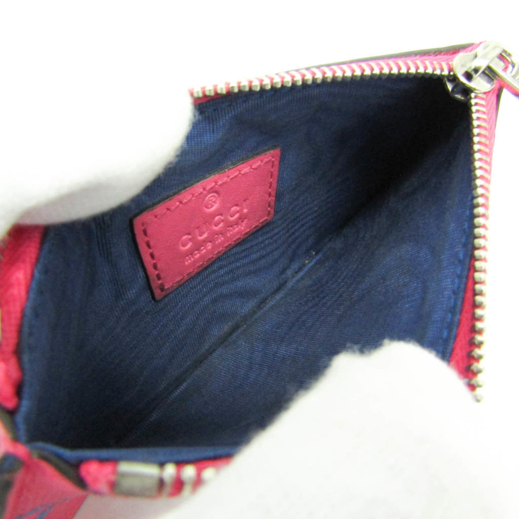 Gucci GG Embossed Zip Coin Card Holder 725550 Women,Men Leather Coin Purse/coin Case Blue,Pink