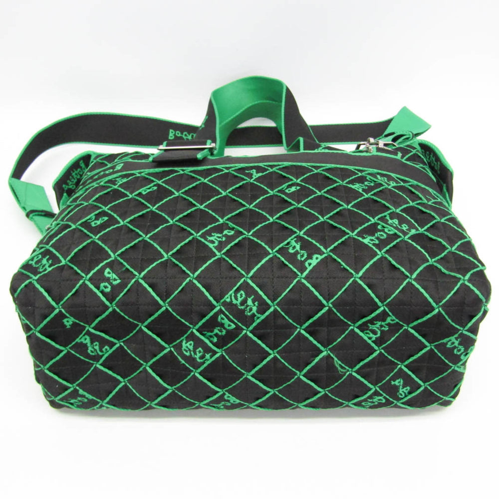 Bottega Veneta Lightweight Webbing Intrecciato 679970 Men's Polyamide Boston Bag,Shoulder Bag Black,Green — Like New