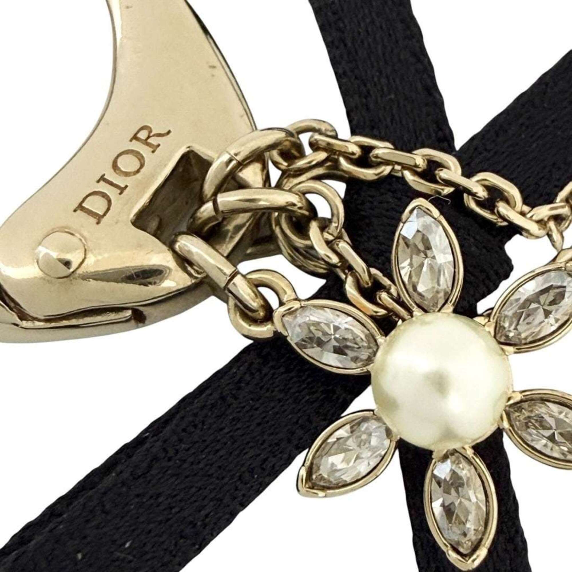 Christian Dior Dior Women's Bag Charm, Bloom in Ribbon, Black — Like New