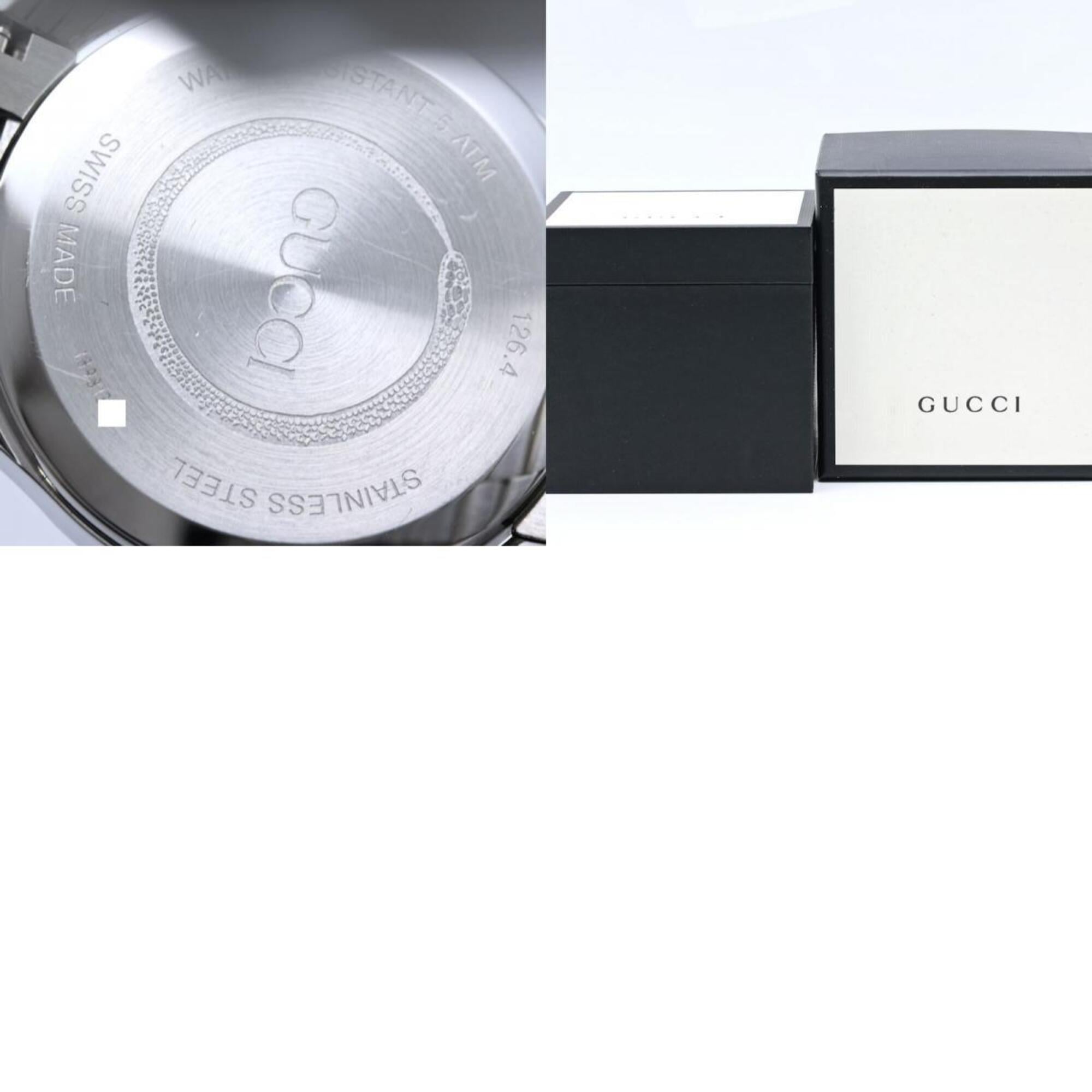 GUCCI G-Timeless YA1264125 126.4 Men's Watch Stainless Steel /40427 — Very Good