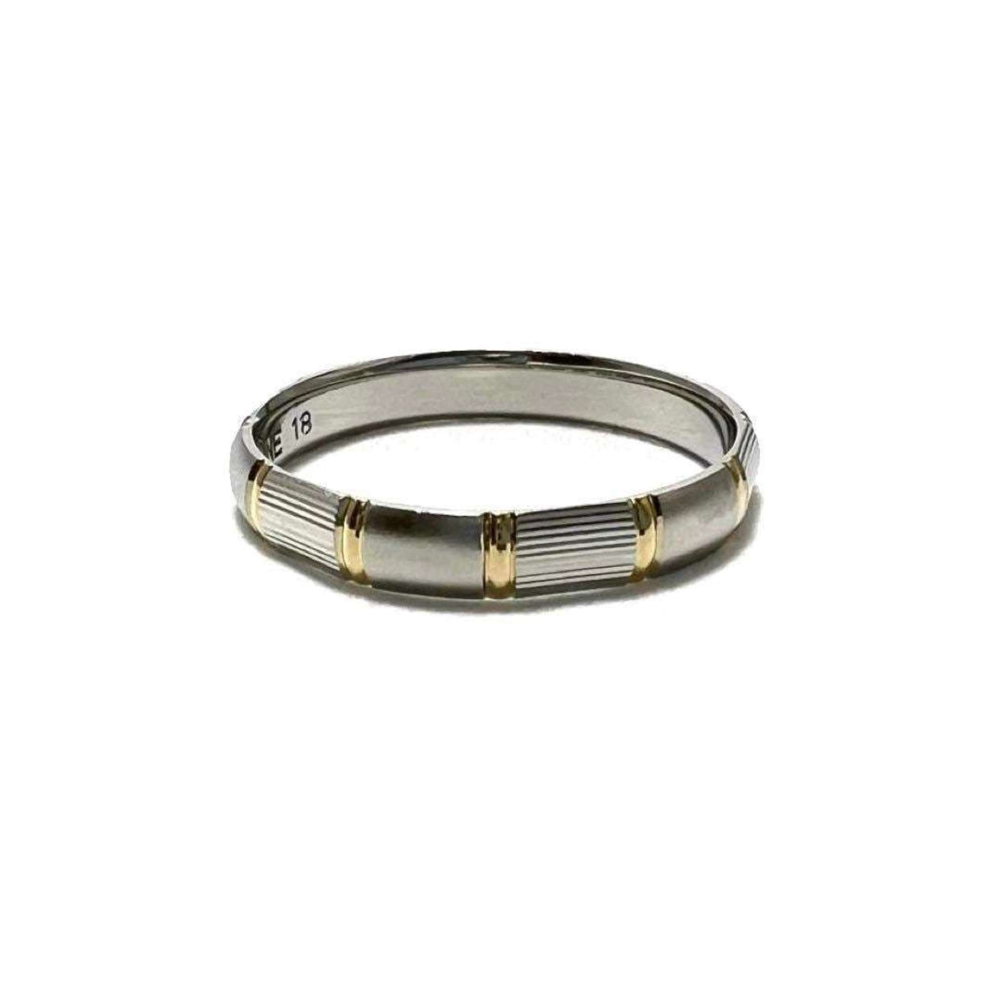 CELINE Men's Ring Platinum Yellow Gold K18 Combi Trim Off — Like New