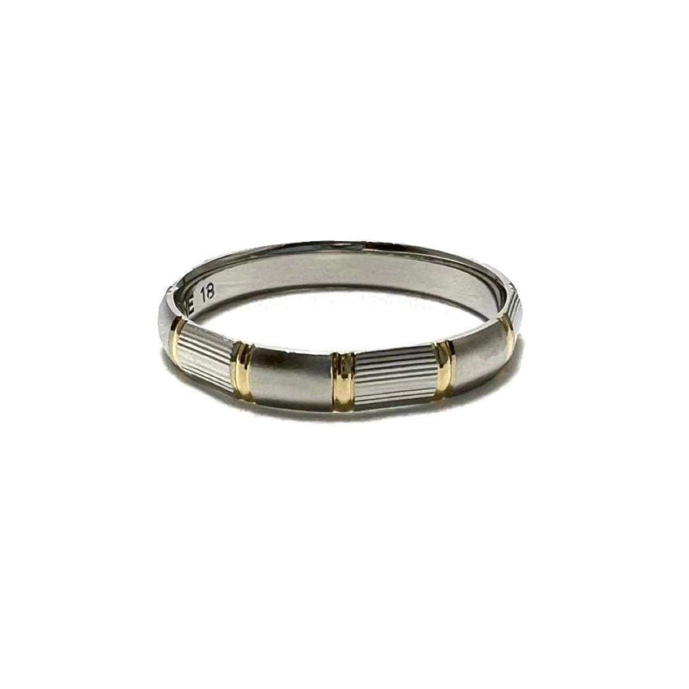 CELINE Men's Ring Platinum Yellow Gold K18 Combi Trim Off — Like New