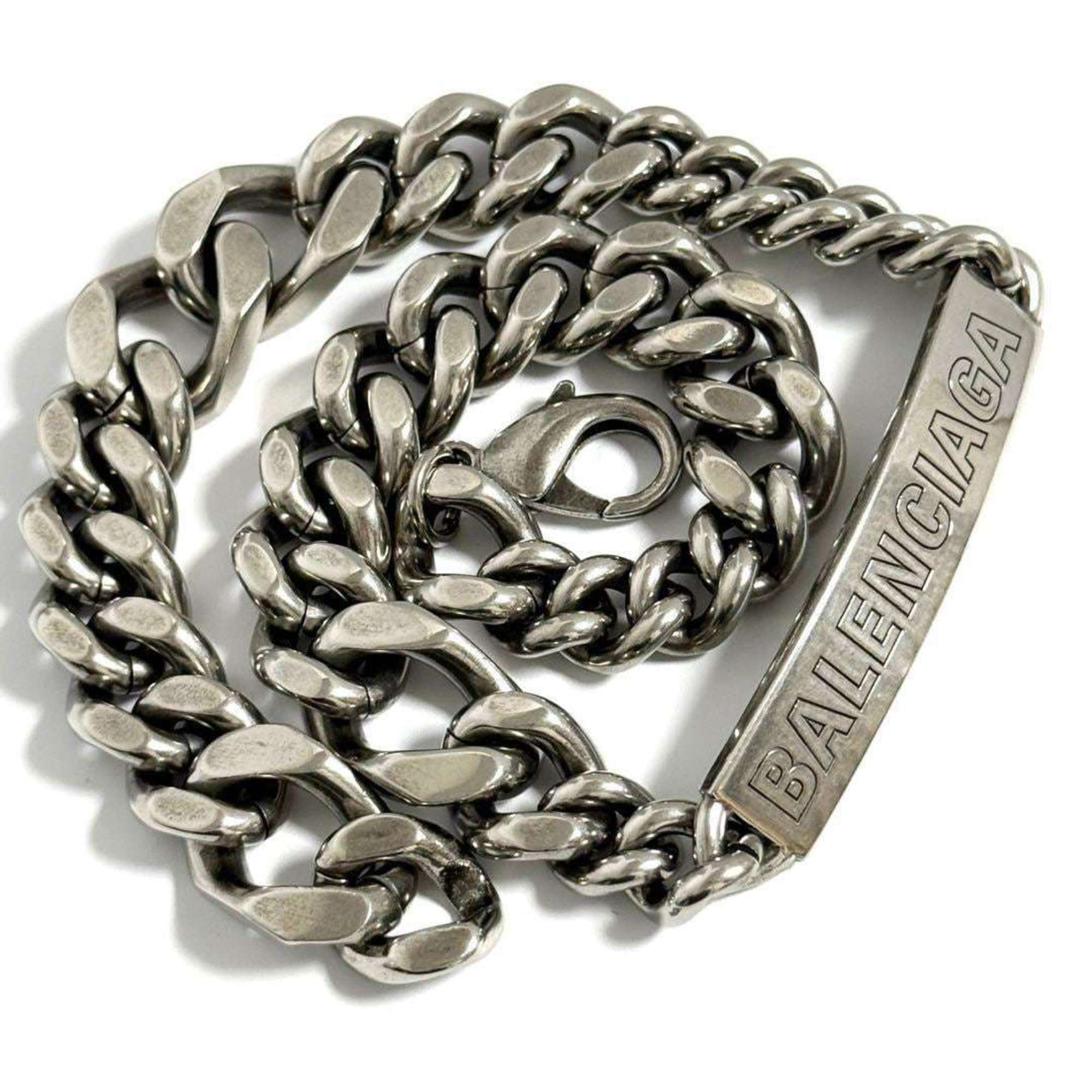 Balenciaga Men's Plate Twist Chain Necklace — Like New