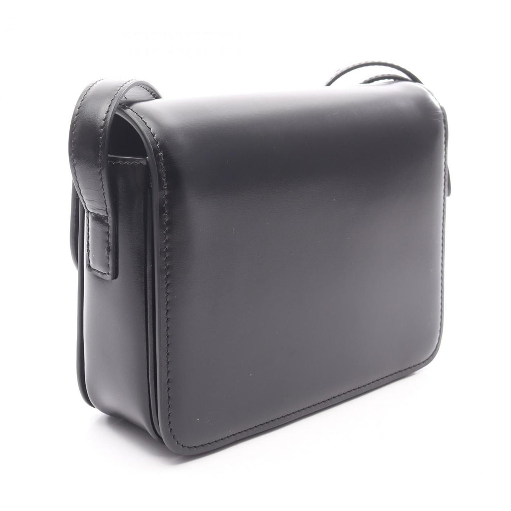 Celine Teen Triomphe Shoulder Bag, Leather, Women's, Black, 199233BF4