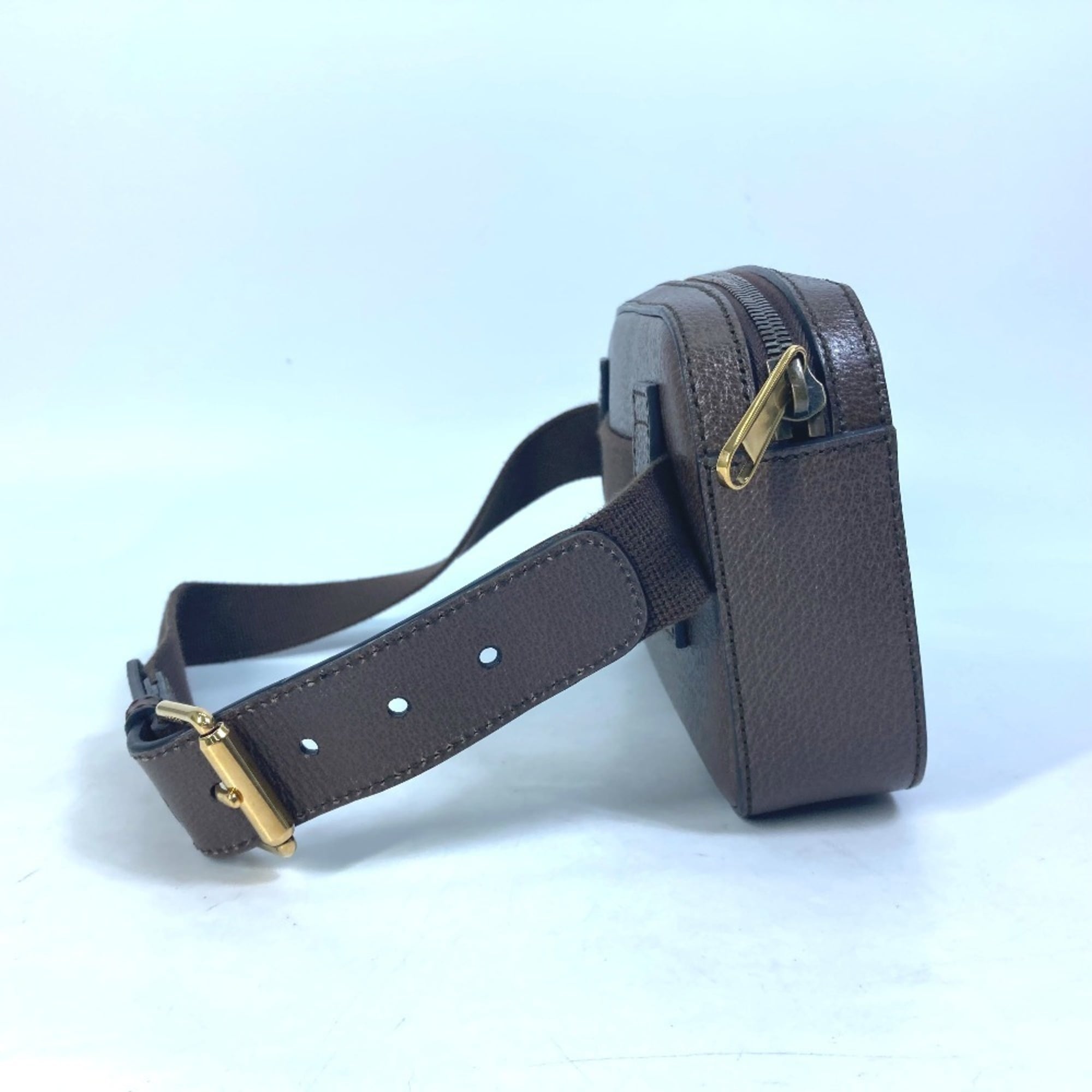 GUCCI 602695 Cross Belt Bag 100th Anniversary Shoulder Body Leather Men's Brown L-230928-1 — New - Store Return