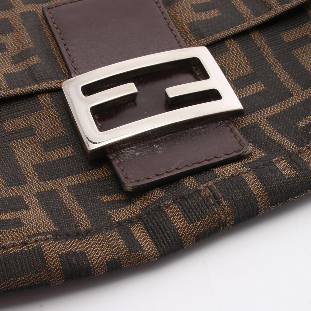 Fendi Mamma Bucket handbag, canvas and leather, women's, brown