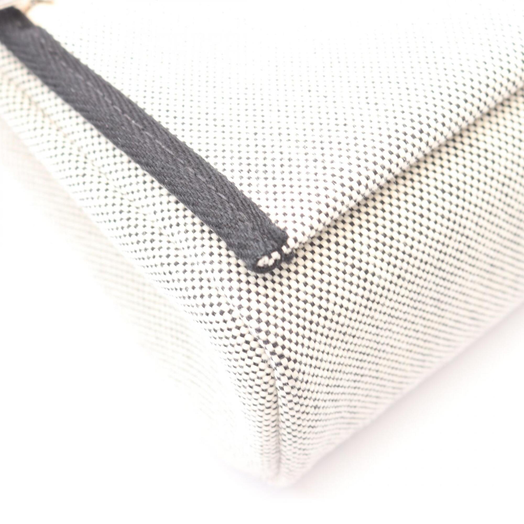 Hermes Herbag Zip Mini Shoulder Bag Handbag Canvas Leather Toile H Vache Hunter Women's Gray/Black — New - Store Return