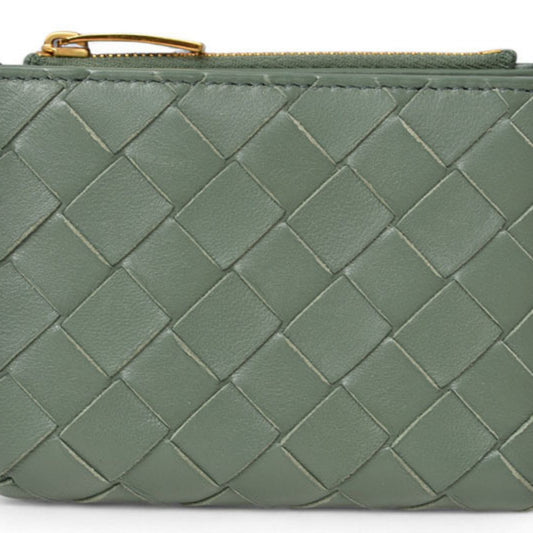 Bottega Veneta Bifold Mini Wallet 707601 Intrecciato Mint Green