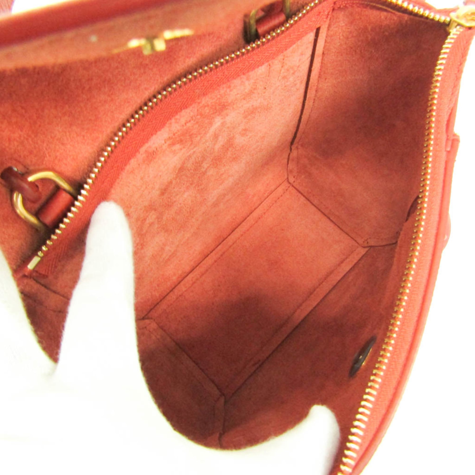 Celine Belt Bag Nano Women's Leather Handbag,Shoulder Bag Red Brown