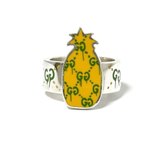 Gucci Men's Pineapple Silver Ring