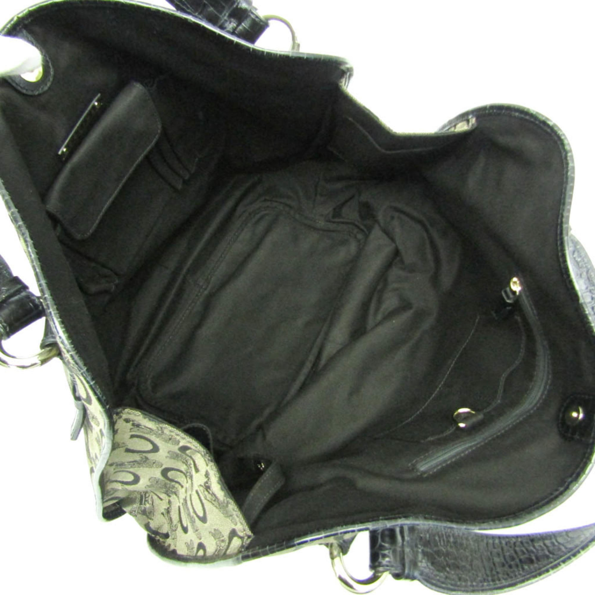 Celine Bittersweet C Macadam Carriage Pattern Women's Canvas,Leather Handbag,Tote Bag Beige,Black