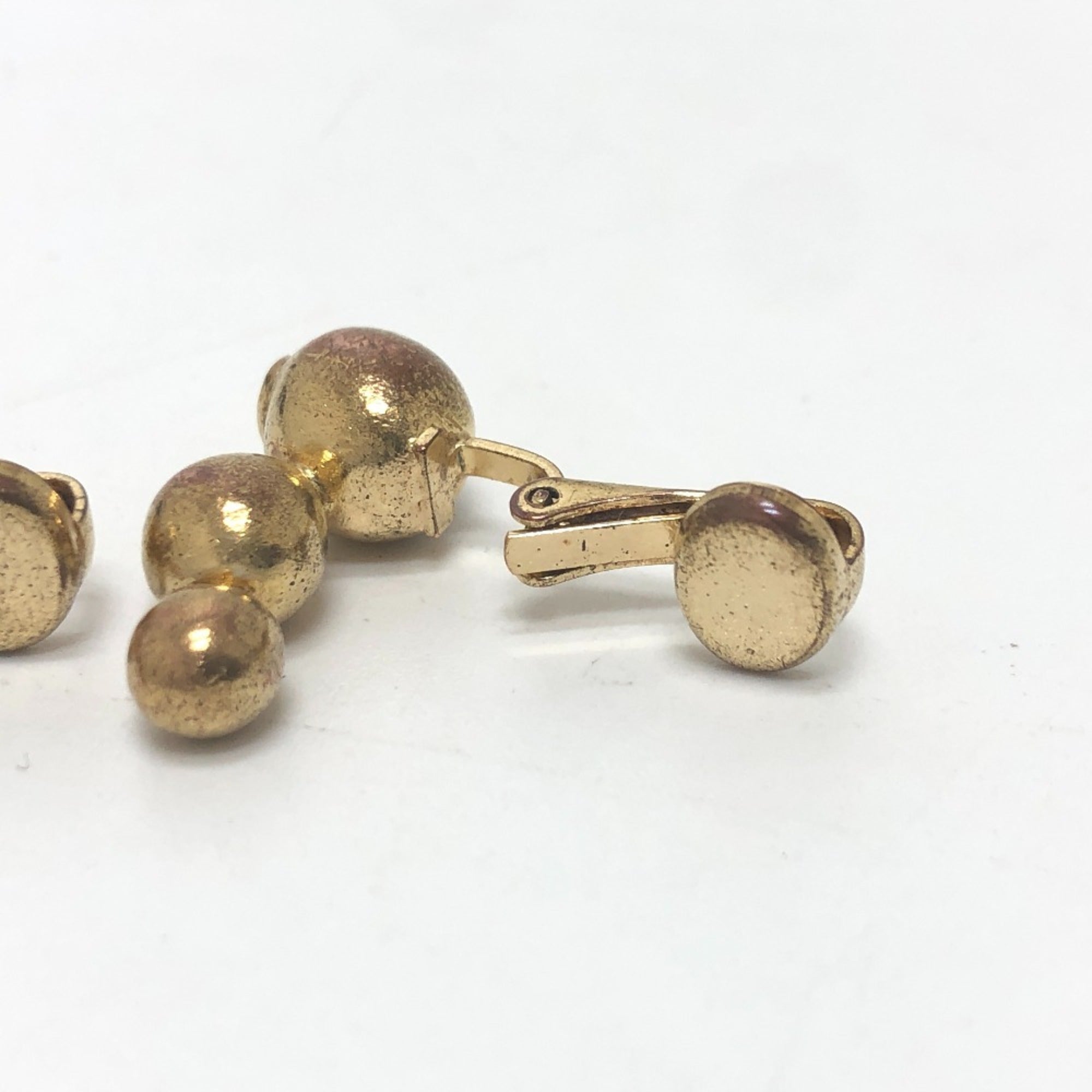 Christian Dior Dior CD 3-row ball accessory clip-on earring jewelry metal earrings for women gold