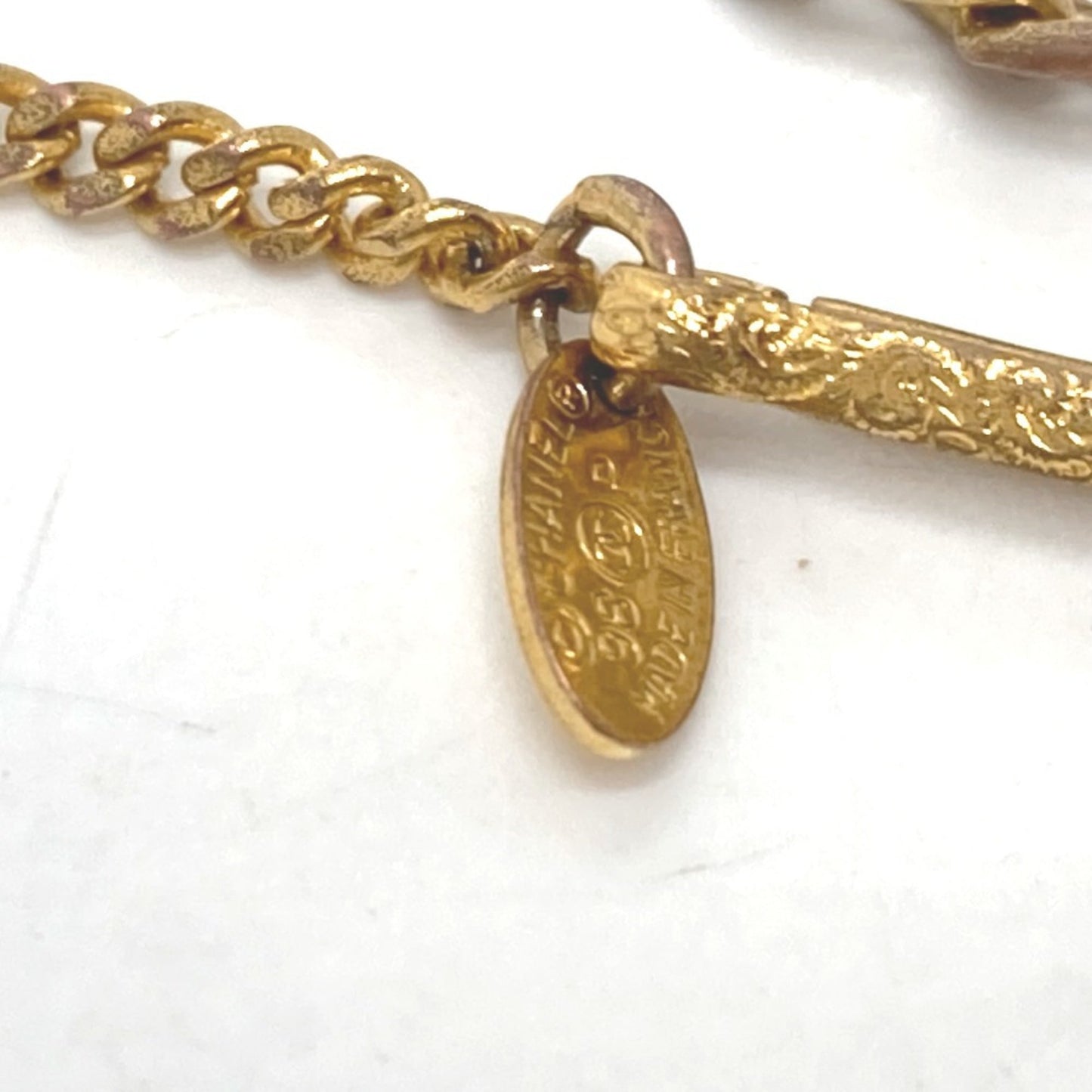 CHANEL 98P Coco Mark Soccer Accessory Bracelet Metal Women's Gold