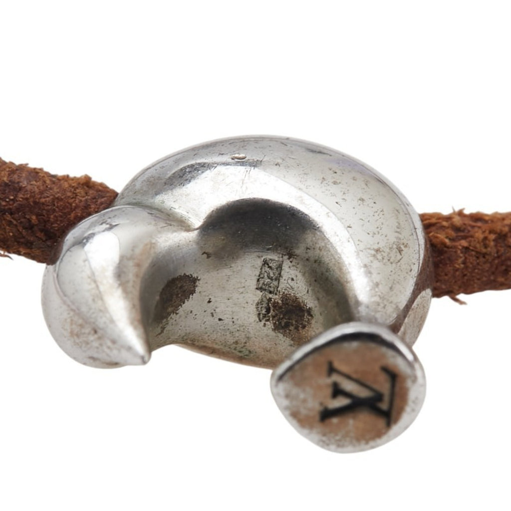 Louis Vuitton Cup 2003 Limited Edition Kiwi Choker in Silver and Brown SV925 Leather for Women