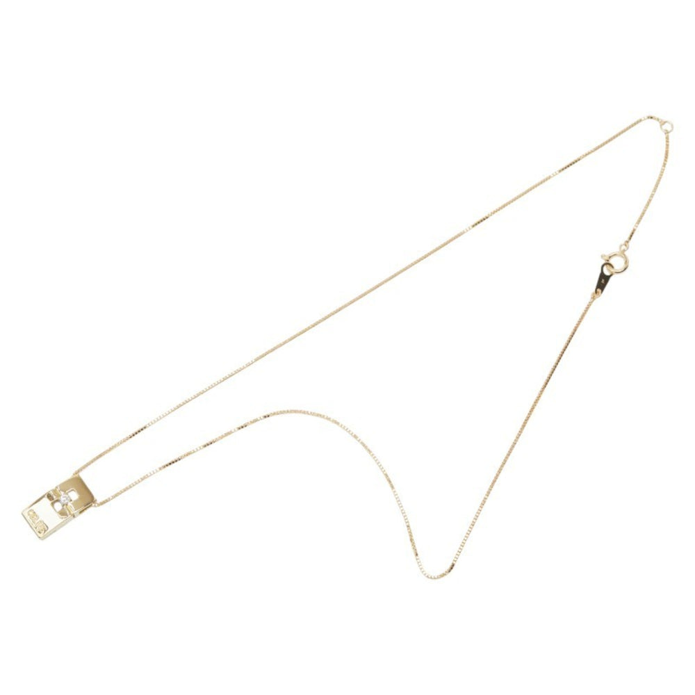 Celine 18K Yellow Gold Pendant Necklace with 0.05ct Diamond and 0.02ct Ruby for Women — Like New