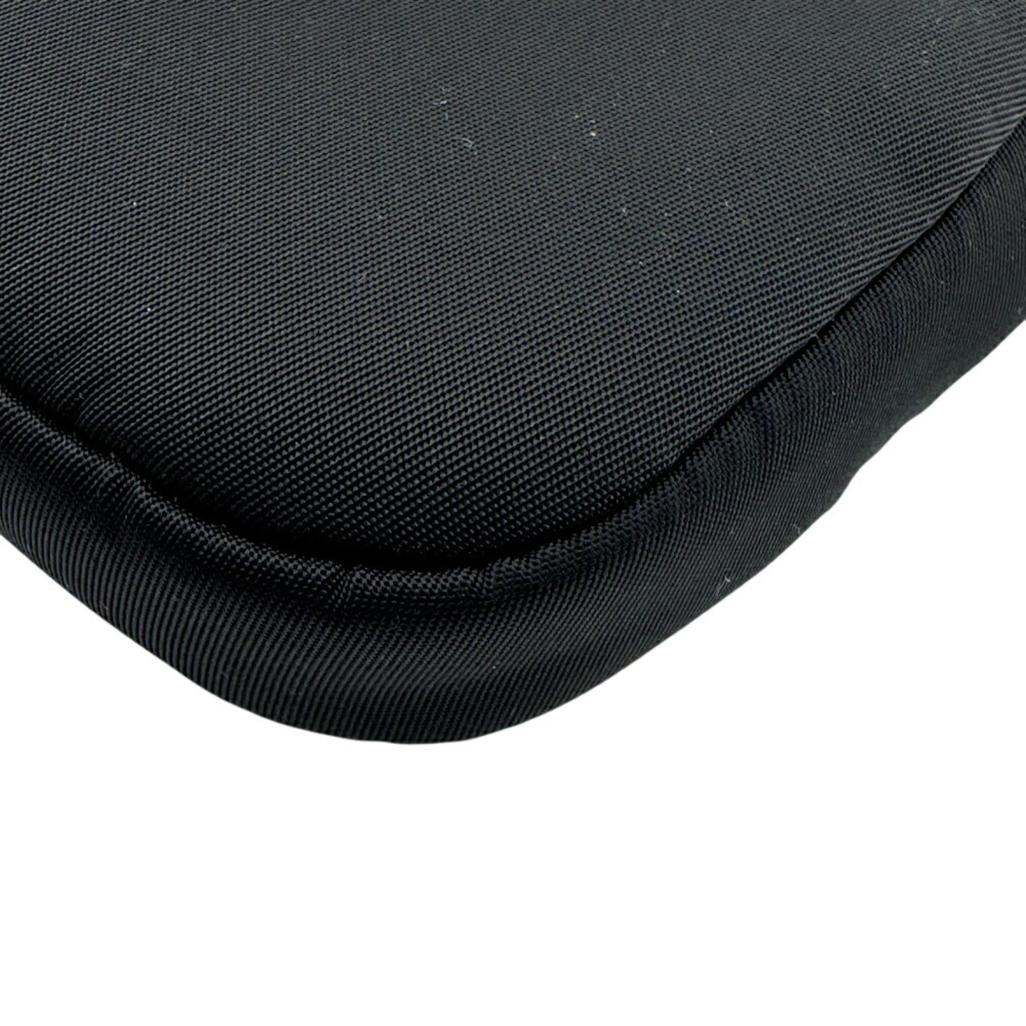 PRADA 1TT119 Key Re-Nylon Mini Triangle Pouch, Black