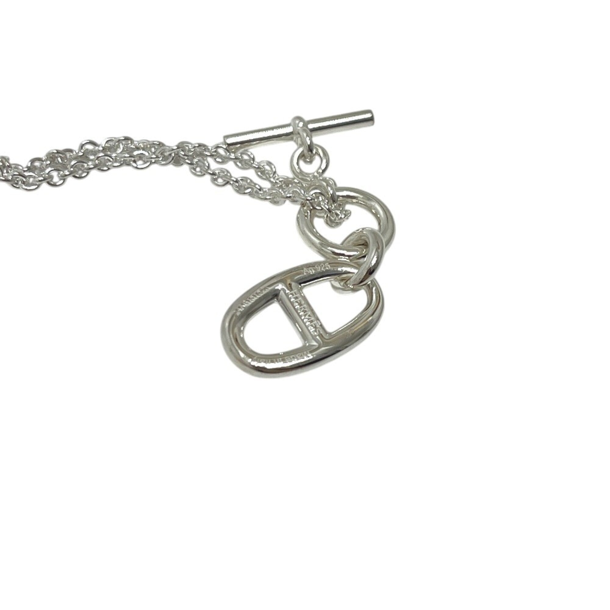 HERMES H10414B Chaine d'Ancre Amulet Accessory Necklace SV925 Men's Women's Silver — New