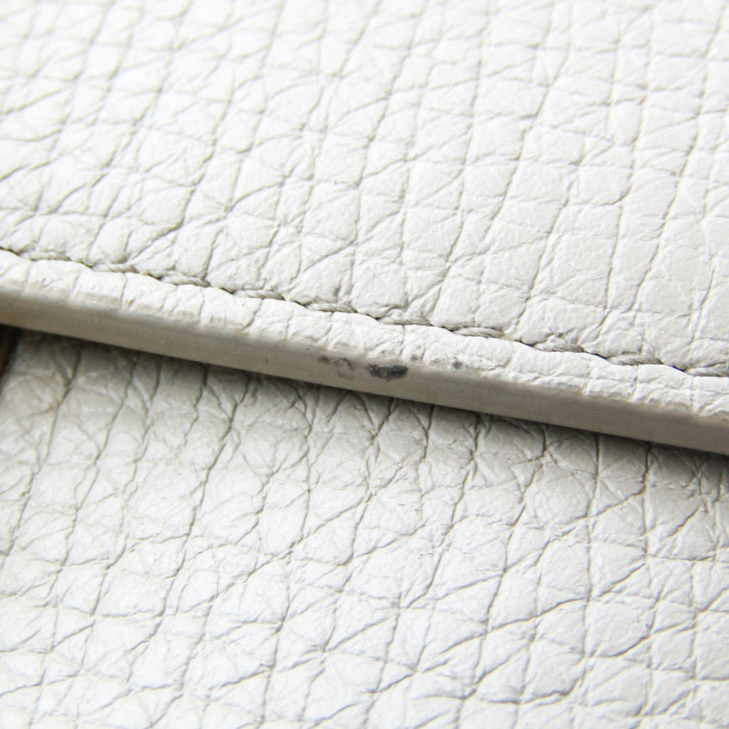 Bottega Veneta Palmerato 576637 Women's Leather Wallet (tri-fold) Off-white