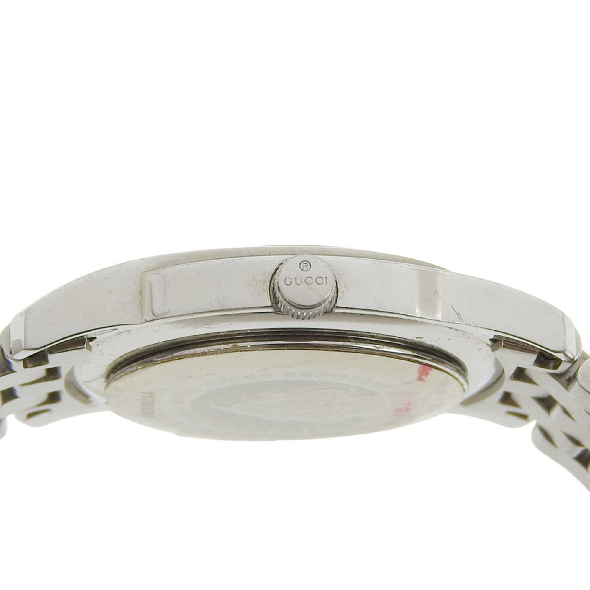Gucci 5500L Stainless Steel Quartz Analog Watch with White Mother-of-Pearl Dial for Women — Good