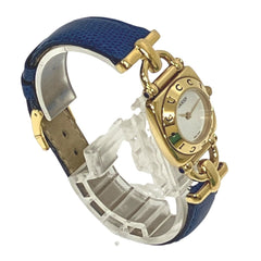 Gucci GUCCI watch, total weight 24g, stainless steel, genuine leather strap, quartz movement, white dial, 6300L — Good