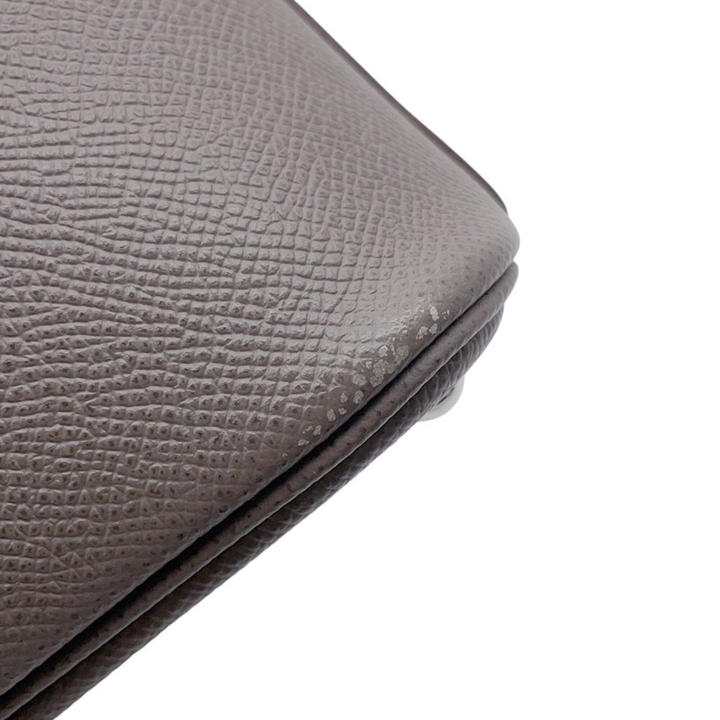 Hermès Bolide 27 Etain Epsom handbag with A stamp. HERMES 2-way shoulder bag.