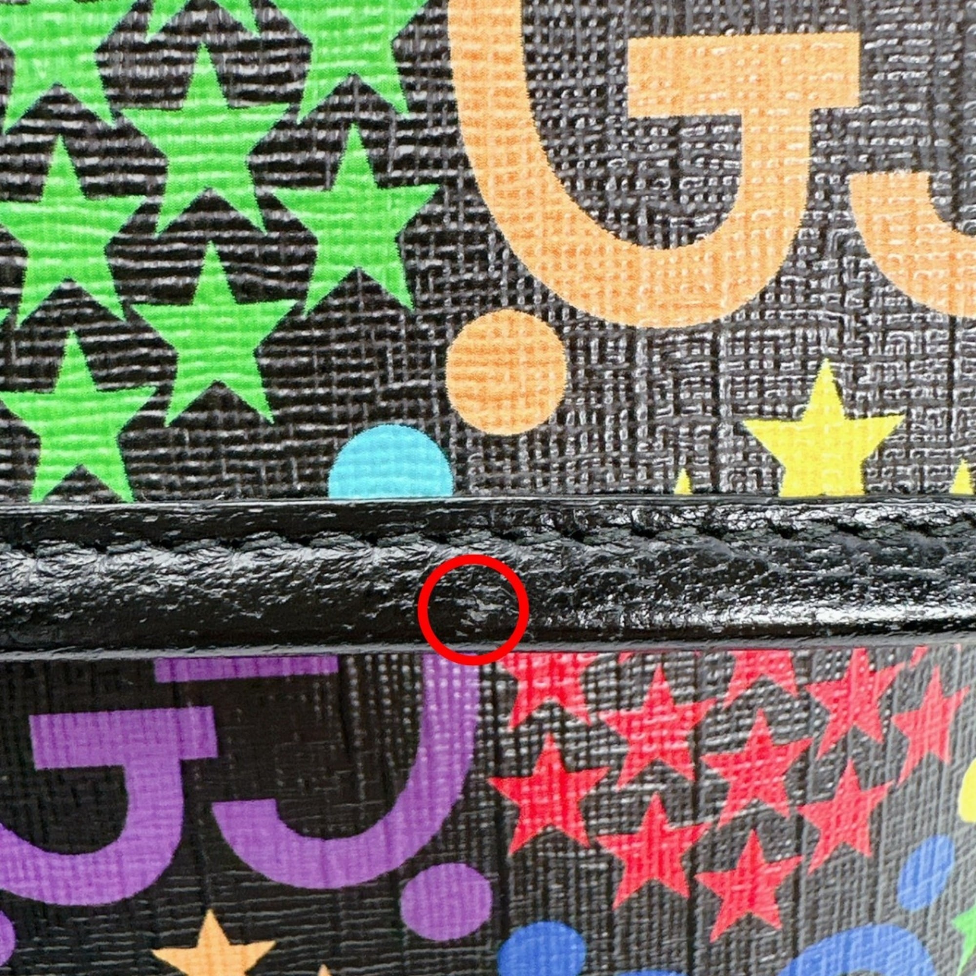 Gucci GUCCI Waist Bag Body GG Psychedelic Leather 598113 Black x Multicolor — Like New