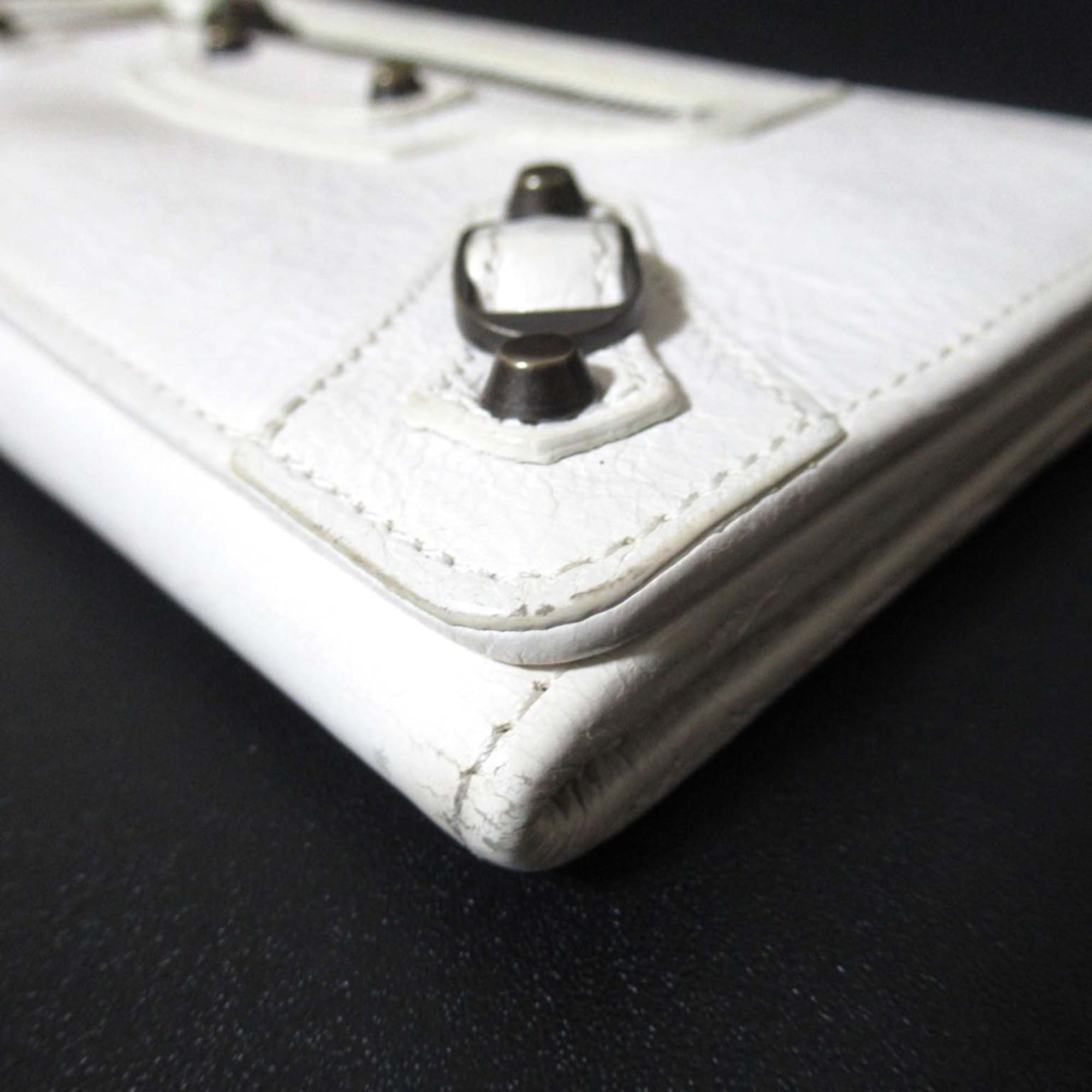 BALENCIAGA Classic Money Long Wallet, 163471, Off-White, for Men and Women, with Bill Compartment, Card Slots, Coin Purse