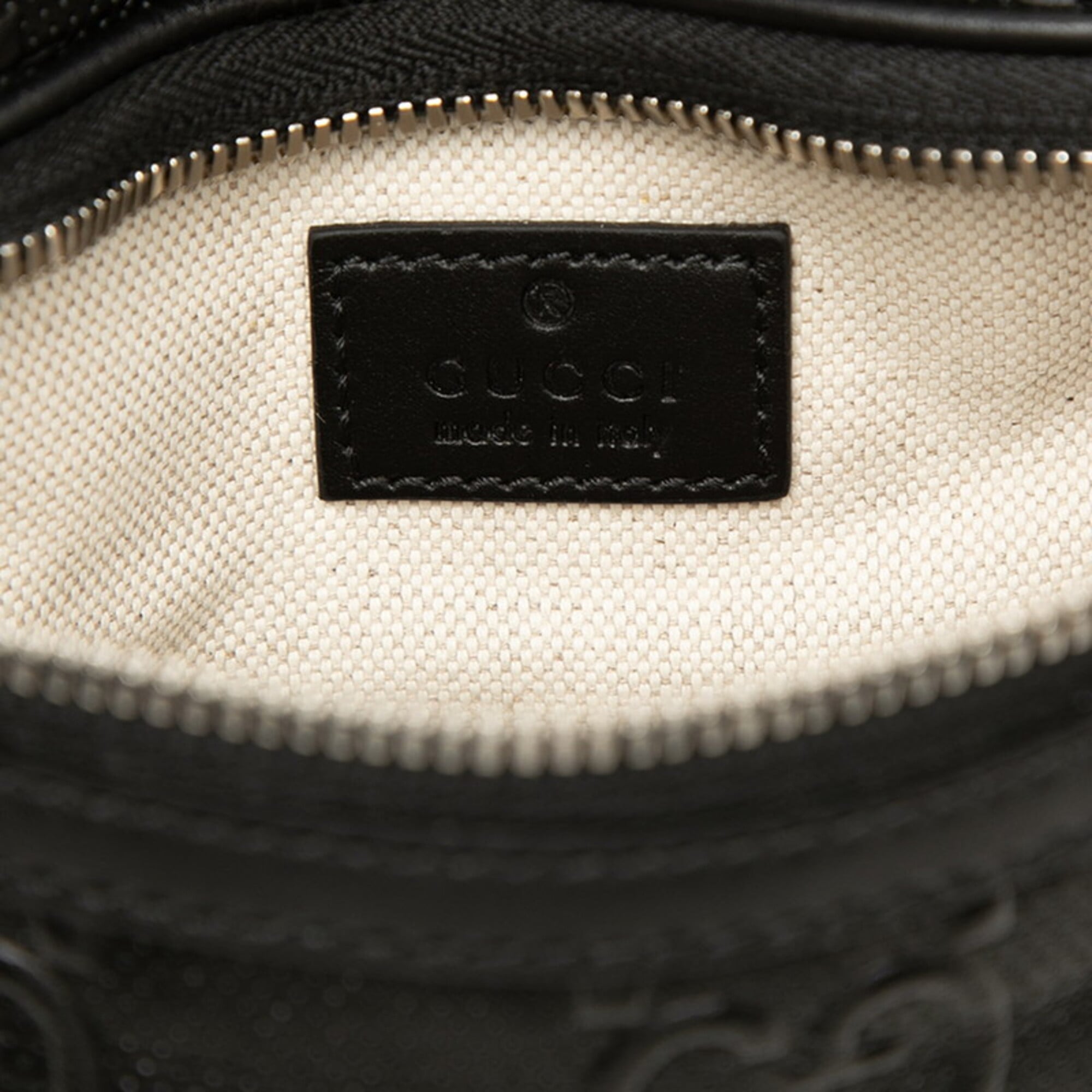 Gucci GG Embossed Waist Bag, Body Crossbody 658582, Black Leather, Women's, GUCCI — Like New