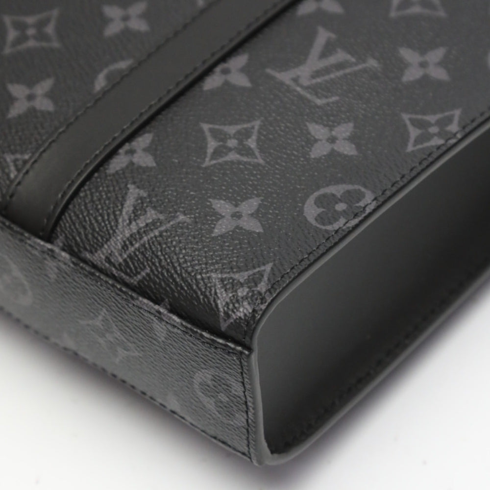 Louis Vuitton LOUIS VUITTON Tote Bag Shoulder Monogram Eclipse Sac Plat Cross Canvas M46456 Black LV — Like New