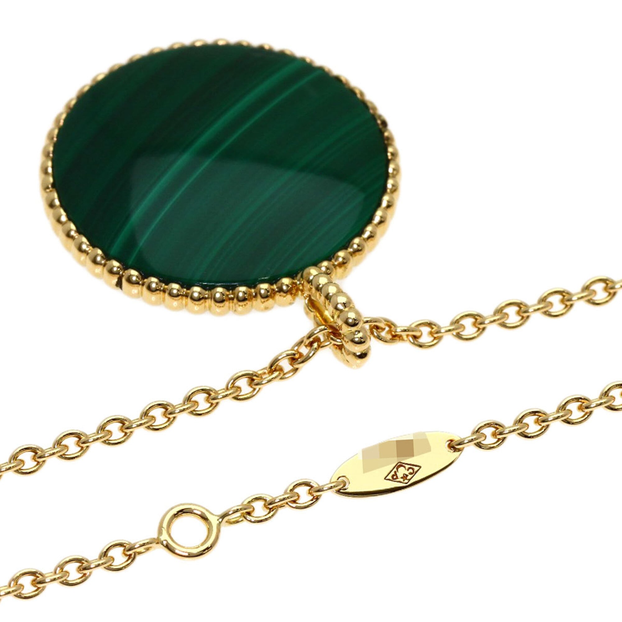 Christian Dior Dior Rose des Vents Medium Malachite Diamond Necklace 18K Yellow Gold Women's — Like New