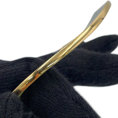 Bottega Veneta Curved Cuff Bracelet, Ag925 Enamel, Size L, 741013 — Like New