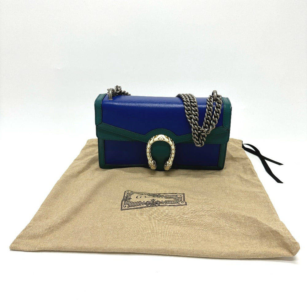 Gucci 400249 Bicolor Chain shoulder Shoulder Bag blue Green — Like New