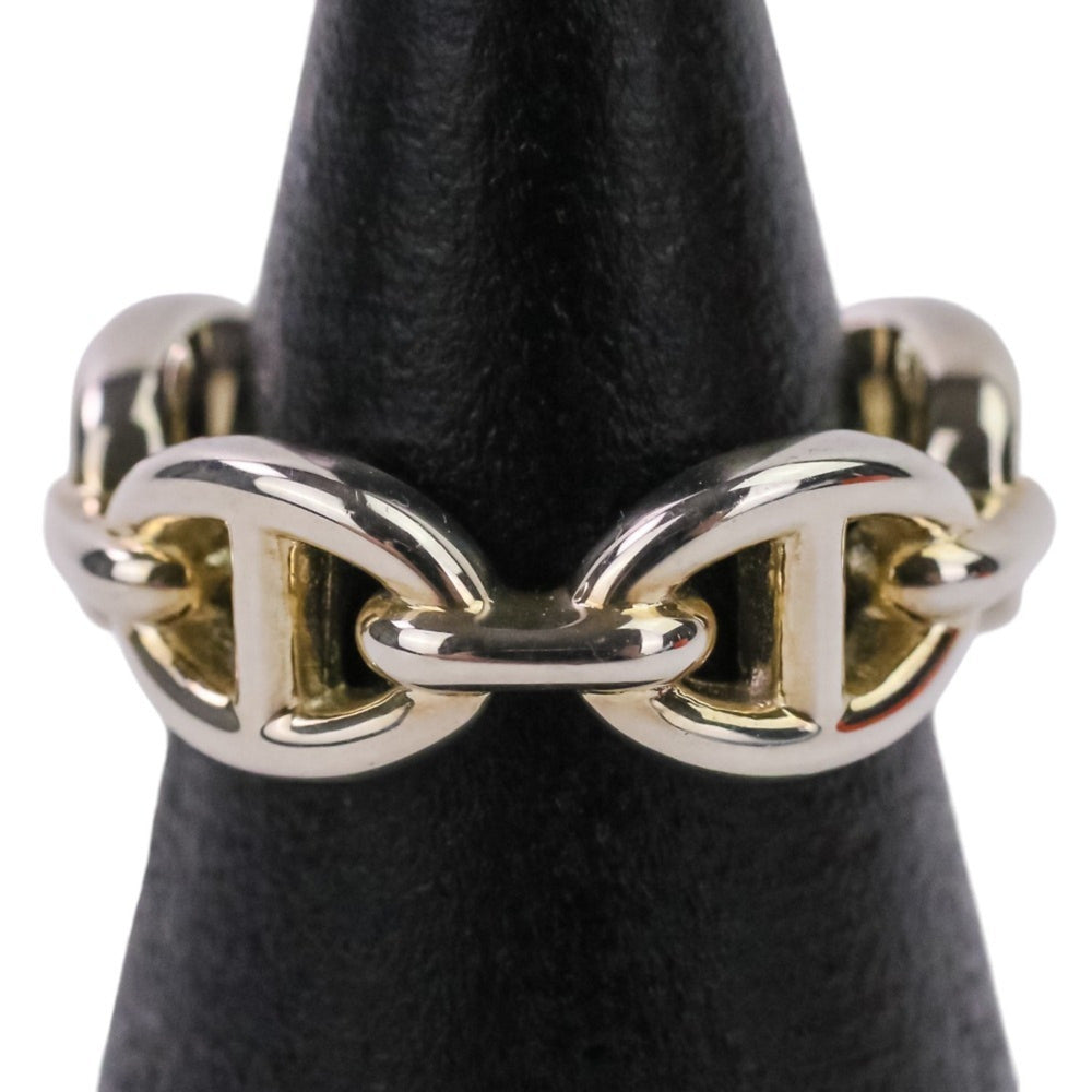 HERMES Chaine d'Ancre Enchaine PM AG925 Ring, Size 49 (equivalent), Silver, Women's — Like New