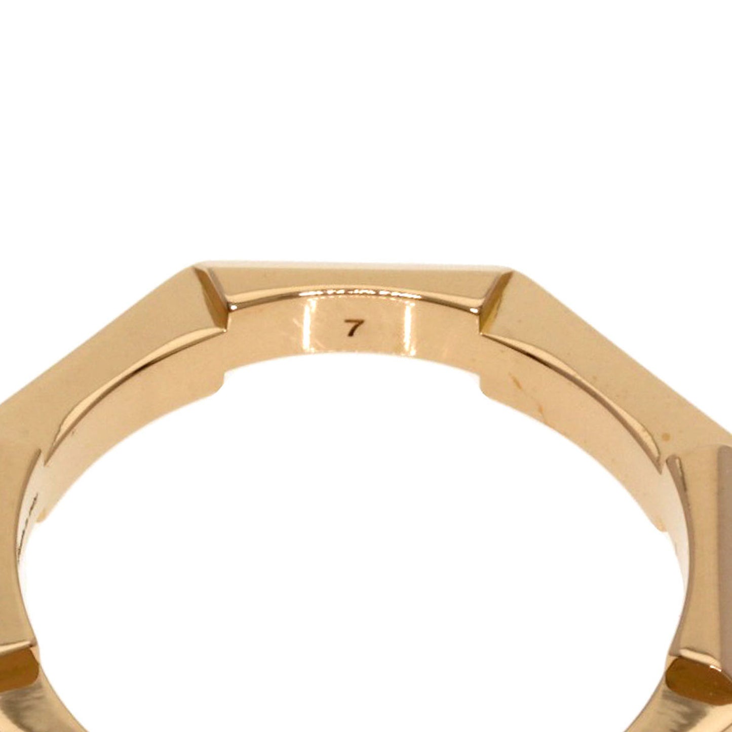 Gucci Link to Love #7 Ring, 18K Pink Gold, Women's, GUCCI