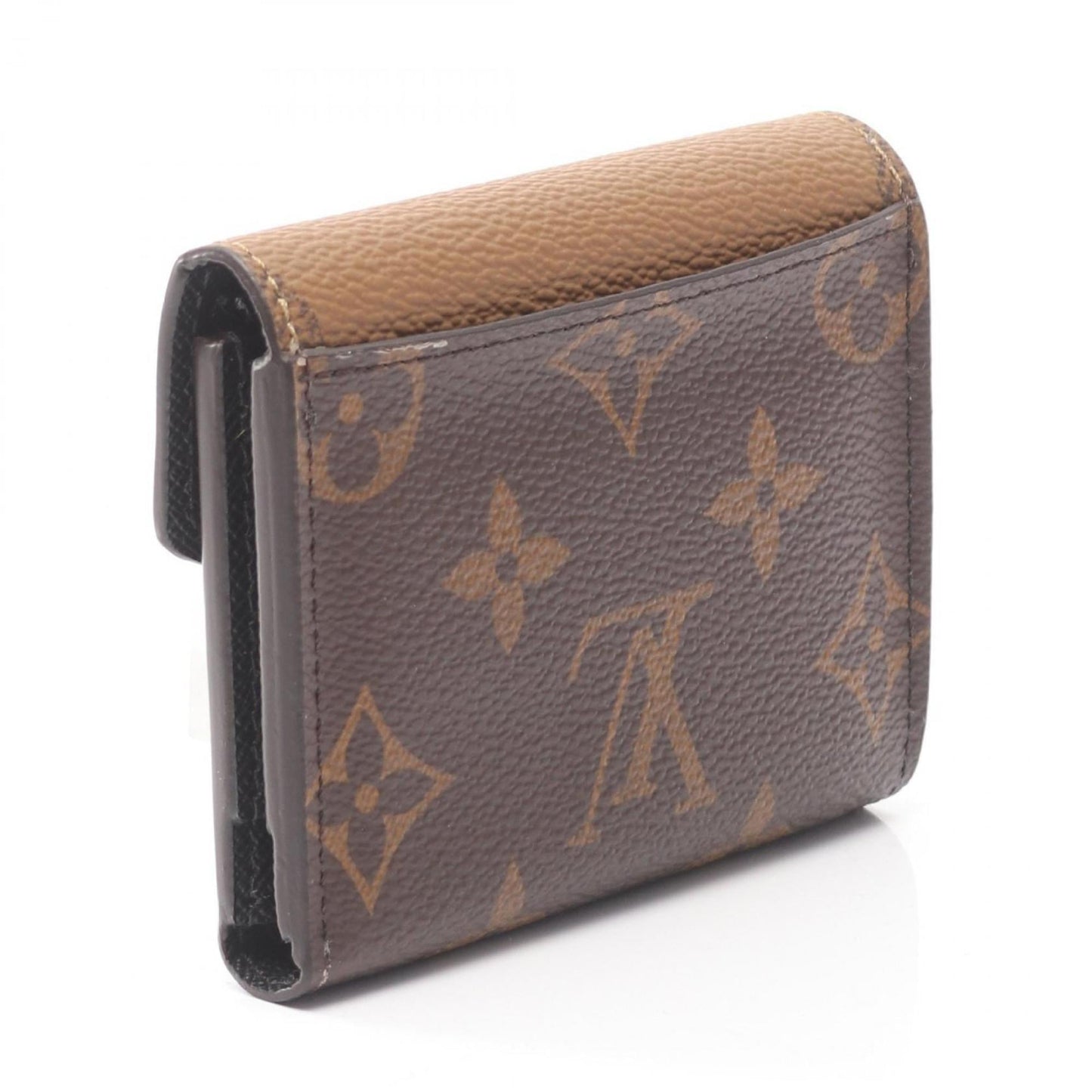 Louis Vuitton Zoe Monogram Giant Reverse Tri-fold Wallet, Women's, Brown and Beige, M80725
