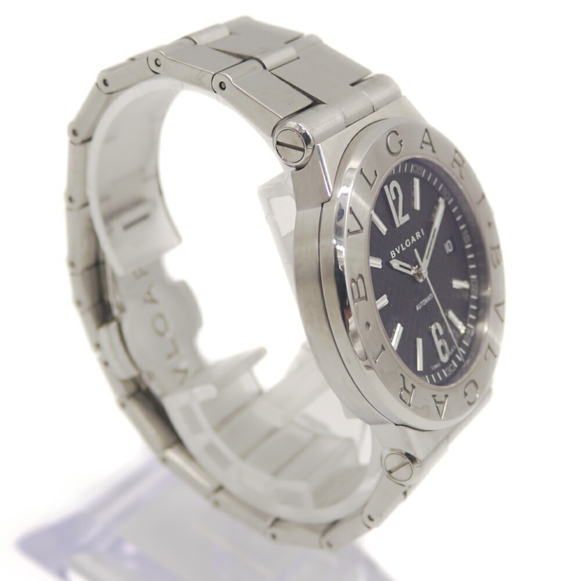BVLGARI Diagono Date DG40S Automatic Black Dial Watch — Good