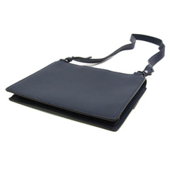 Fendi Flat Baguette Medium 7VA524 Women's Leather,Canvas Shoulder Bag Navy — Like New